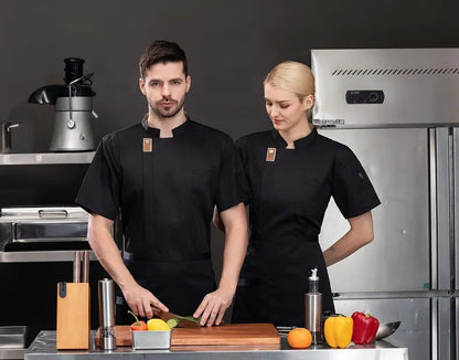 Unisex Chef Jacket – Summer Kitchen Shirt for Hotel, Restaurant, Bakery, Catering, and Cooking Uniforms