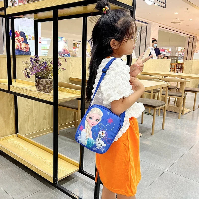 MINISO Disney 2024 Princess Series Crossbody Bag – "Frozen 2" Elsa & Sophia Cartoon Shoulder Bag, Girls Casual Fashion Handbag