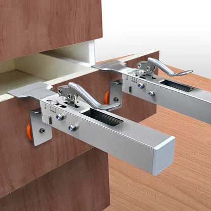 Drawer Fastening Clip — Adjustable Front Mount Clamp for Quick and Accurate Drawer Panel Installation
