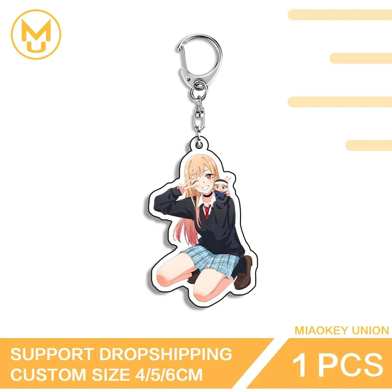 Kitagawa Marin Acrylic Keychain - Double-Sided Transparent Anime Character Jewelry