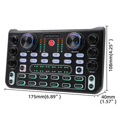 HD X60 Professional Sound Card – English Version Audio Mixer for Karaoke, KTV, Singing, and Live Broadcast