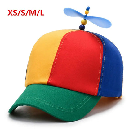 Funny Snapback Hat | Helicopter Propeller Rainbow Bamboo Dragonfly Dad Hat for Adults & Kids