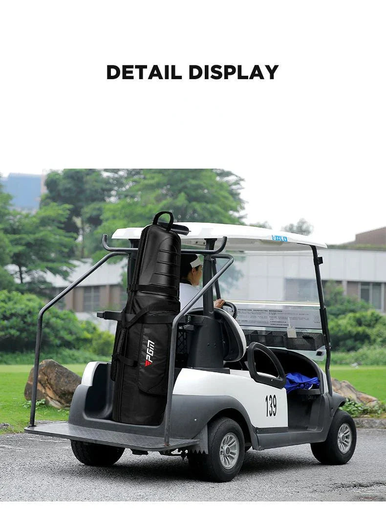 PGM Golf Aviation Bag – Hard Shell Anti-Collision Travel Bag with Roller Skating Belt, Men & Women, HKB014