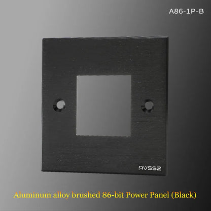 86 Panel Power Box Module - D Type 1/2/3/4 Hole Brushed Matte Blank Plate for XLR HDMI USB BNC VGA RJ45 Connections