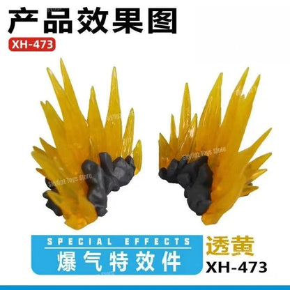 Whirlwind Flame & Ice Special Effects Model Stand — Luffy Figure DIY Accessories Movable Display Base
