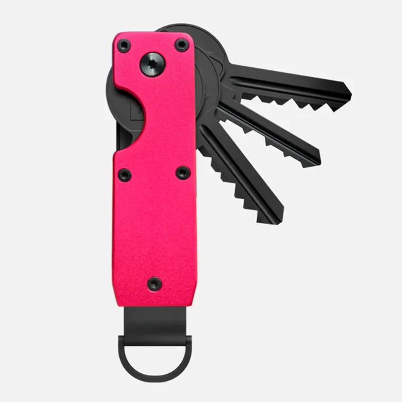 Compact Key Organizer – Minimalist Metal Key Holder for 2-6 Keys, Secure Keychain Case