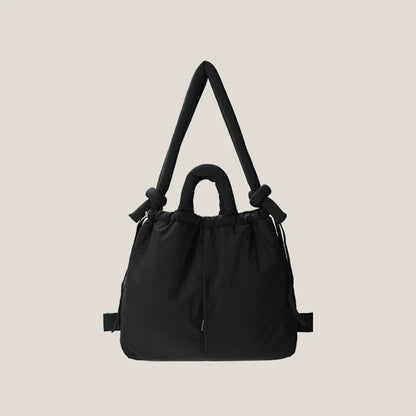 2023 Casual Nylon Padded Tote Bag – Soft Puffer Shoulder & Crossbody Handbag for Women, Large Capacity Vintage Design