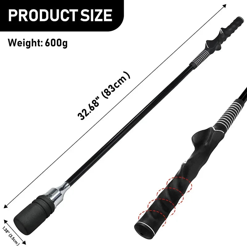 PGM Golf Swing Trainer – Indoor & Outdoor Practice Stick with Hand Grip TA031