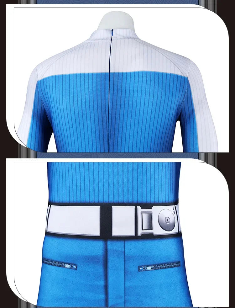 Fantastic Four Thing & Reed Richards Cosplay Costume – Blue Invisible Man Jumpsuit for Halloween & Superhero Events