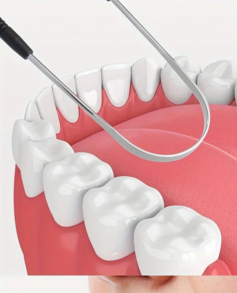 Stainless Steel Tongue Scraper – High-Quality Oral Tongue Cleaner Brush for Superior Oral Hygiene