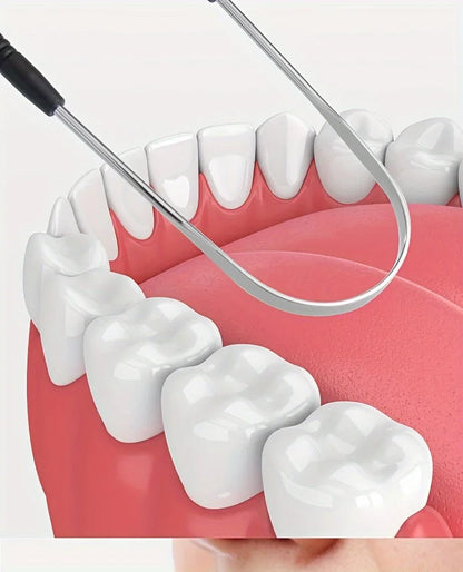 Stainless Steel Tongue Scraper – High-Quality Oral Tongue Cleaner Brush for Superior Oral Hygiene