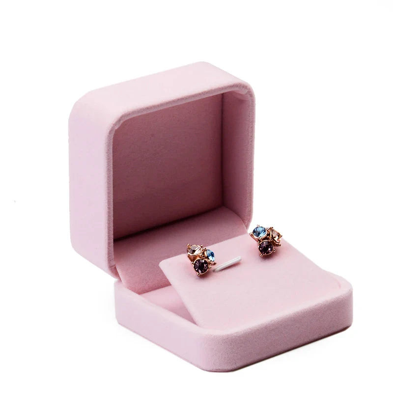 Oirlv Velvet Jewelry Box – Classic Ring, Earring & Necklace Case for Wedding Gift & Display