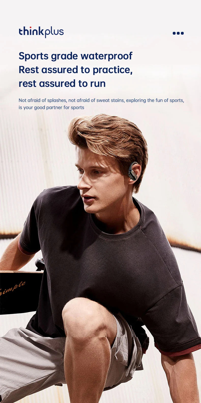 Lenovo XT80 Sports Wireless Earphones — TWS Bluetooth 5.3, HiFi Stereo, LED Power Display, Built-in Mic Headphones
