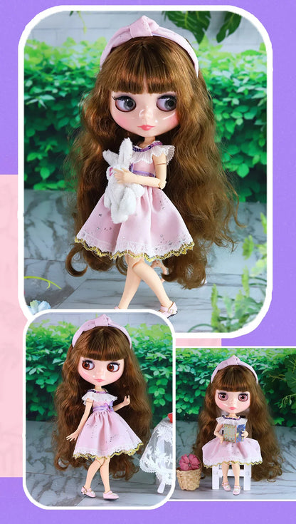 ICY DBS Blyth Doll – 1/6 Joint Body BJD Anime Doll, 30cm White Skin Matte Face Special Combo Toy