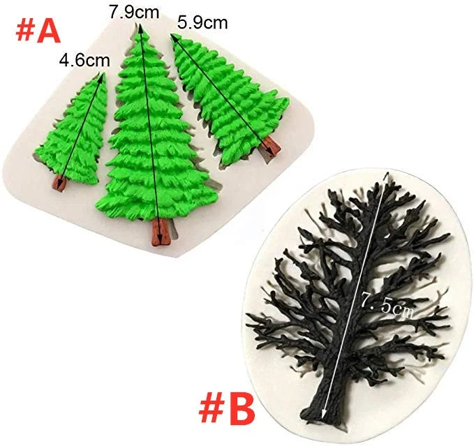 Christmas Tree Silicone Mold — Fondant Cake Decorating Sugarcraft Chocolate Gumpaste Tool