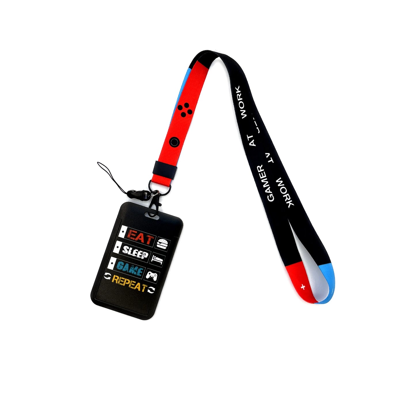 Vintage Tape ID Card Holder with Hanging Rope – Mobile Phone & Chest Card Lanyard