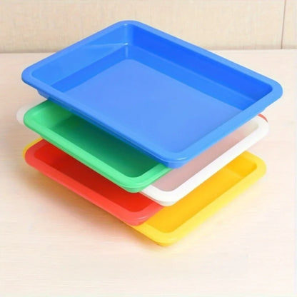 Multi-Purpose Plastic Storage Tray – Organizer Bin for Creative Play, Sand, Crafts & Painting Supplies, Home Organization Essential