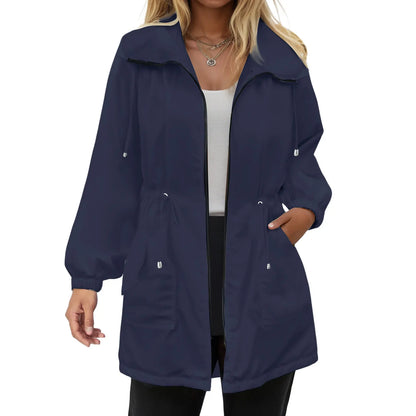 Women’s Softshell Jacket - Lightweight Hooded Windbreaker Raincoat for Outdoor Wear