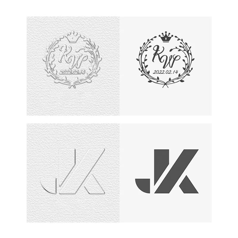 Custom Logo Embossing Stamp Machine – Personalized Emblem Seal for Wedding, Library, Book & Paper Stamps