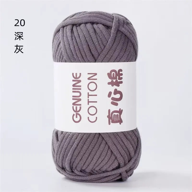 50g Genuine Cotton Yarn - Easy-to-Use Crochet Yarn for Beginners, Hand Knitting & DIY Projects (Scarves, Blankets, Hats, Clothes)
