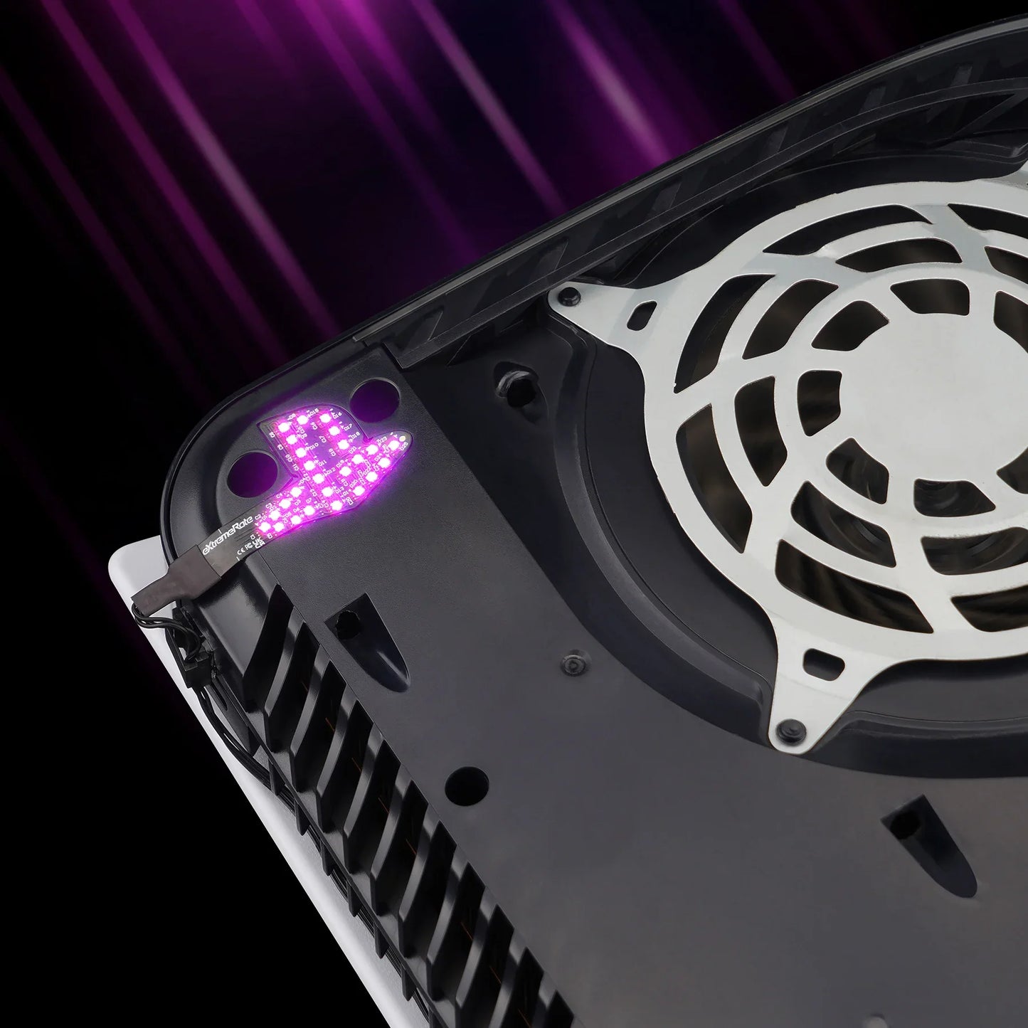 eXtremeRate RGB LED Kit for PS5 (CFI-1 Series) – Rainbow Logo with 40 Effects for Disc & Digital Edition Console