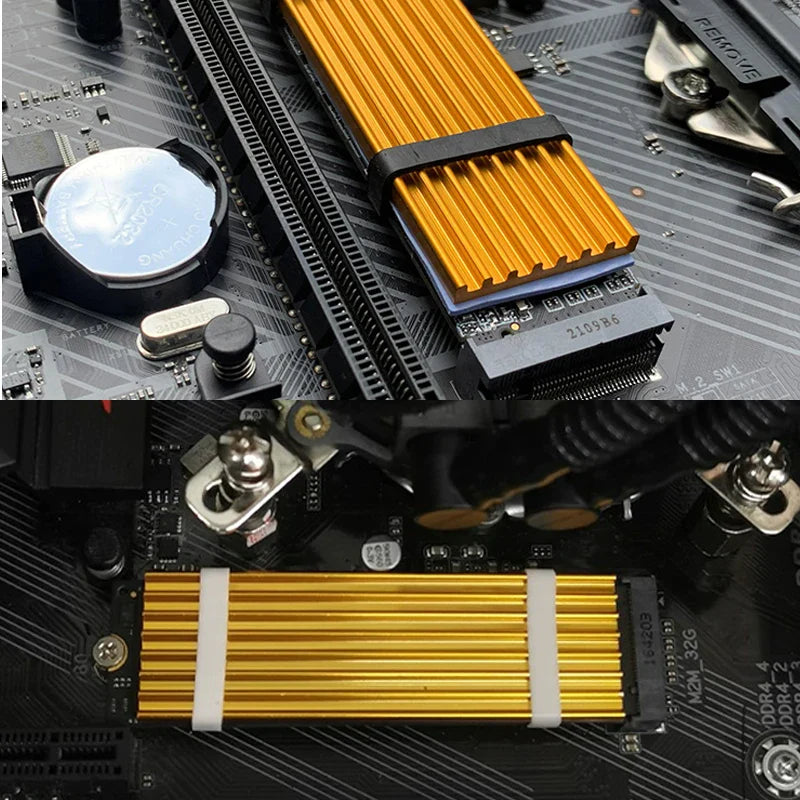 GPUHLOD M.2 2280 SSD Heatsink – Aluminum NVMe NGFF Cooler with Thermal Silicone Pad for PS5 & PC