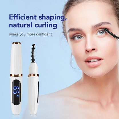 Electric Eyelash Curler – Fast Heating, Long-Lasting Natural Lash Comb, Professional Portable Heated Curling Brush
