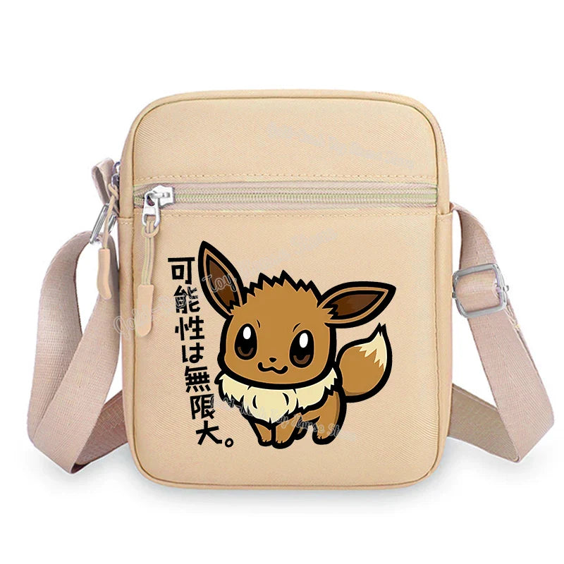 Pokemon Pikachu Cartoon Shoulder Bag – Large Crossbody Messenger Bag for Boys & Girls School Handbag