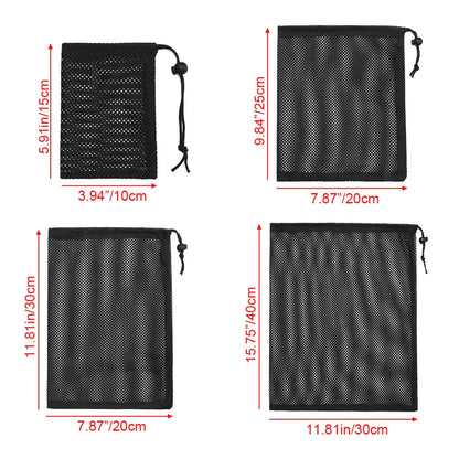 Durable Nylon Mesh Drawstring Bag – Multi-Purpose Outdoor Travel Storage Pouch for Camping Gear