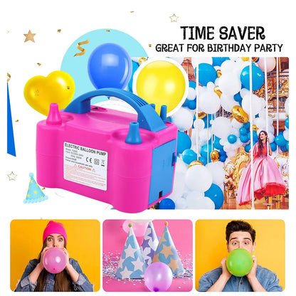 Samger 220V Electric Balloon Air Pump: High-Power Two-Nozzle Inflator for Fast Party Decorations