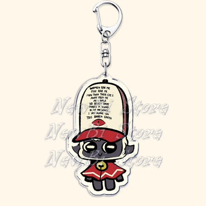 Funny Dark Video Game Sheep Keychain – Cute Lamb & Goat Bag Accessory Gamer Gift