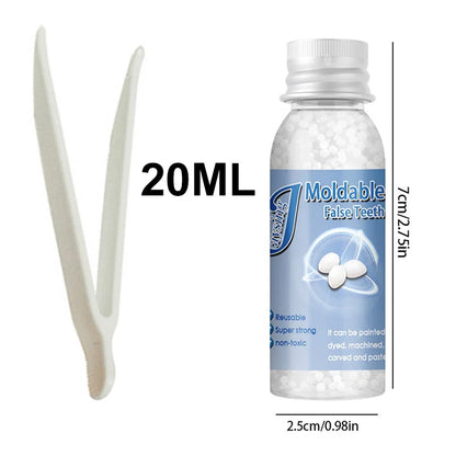 Temporary Tooth Repair Resin – 10/20/30ML Shapeable Dental Glue for Filling Broken Teeth, Dentures & Halloween Fangs
