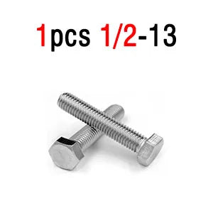 304 Stainless Steel Hex Head Screw – American-Made ANSIB18.2.1 Standard Bolts in 1/4, 5/16, 3/8, 7/16, 1/2, 5/8 Sizes