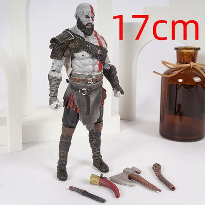 NECA God of War II Kratos 7-Inch Action Figure in Ares Armor with Blades - Classic Video Game Collectible Toy