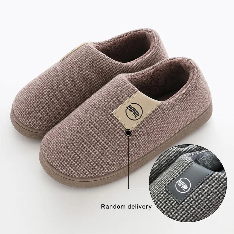 2025 Winter Warm Plush Slippers – High-Top Platform Indoor Snow Boots for Women & Men, Cozy Home Shoes with Soft Lining