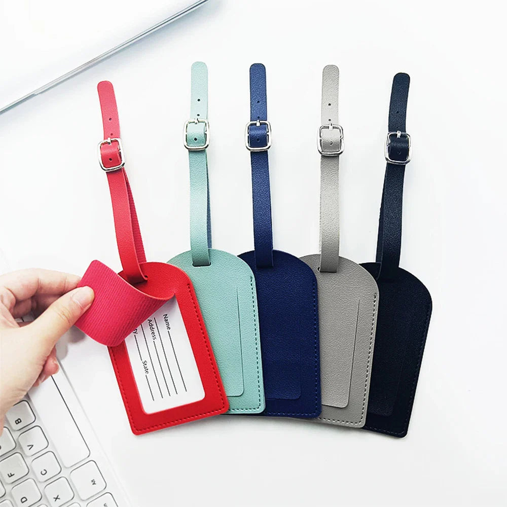 Custom Initial Luggage Tag – Personalized Name & Letter Tags for Men & Women, PU Travel Suitcase Label, Engraved Logo Airplane Accessories