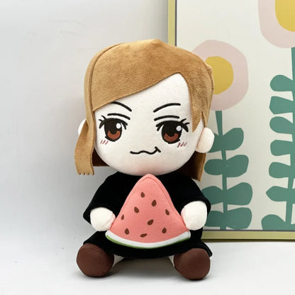 Jujutsu Kaisen Nobara Kugisaki Plush Doll - Cute Watermelon Sitting Anime Collectible Gift