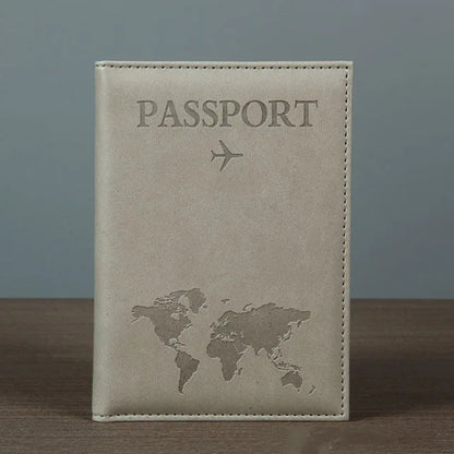 World Map Lover Passport Cover – Hot Stamping Travel Passport Holder Case for Men & Women, Fashion Wedding Gift Organizer