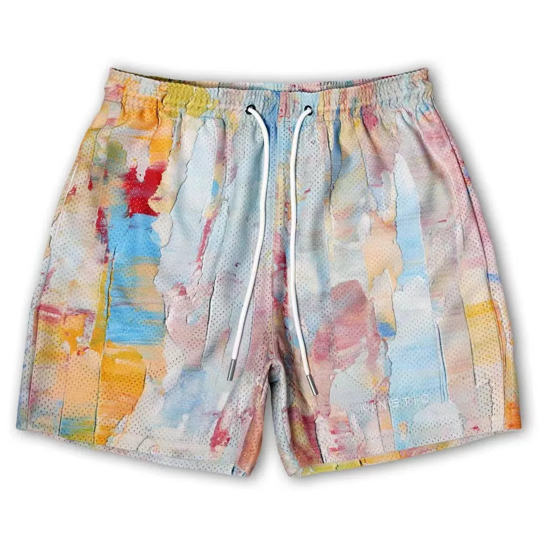 Kinetic Mesh Gym Shorts - Unisex Casual Fitness & Workout Shorts for Summer Sports
