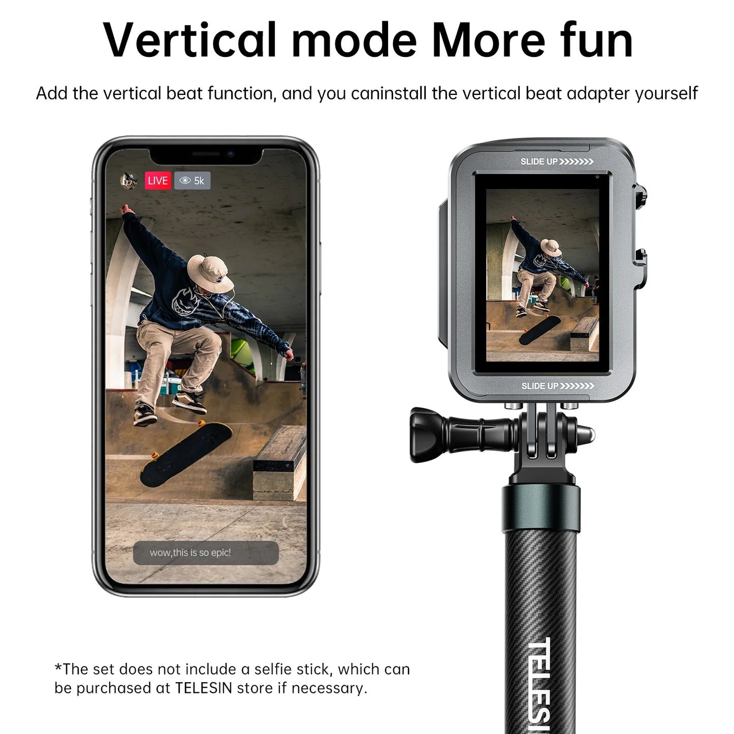 TELESIN Aluminum Alloy Cage for GoPro Hero 12/11/10/9 – Vlog Frame Case with Cold Shoe Mount & Protective Housing