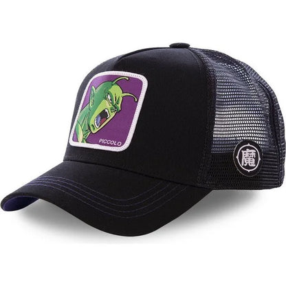 Dragon Ball Son Goku Embroidered Cap - Adjustable Hip Hop Trucker Mesh Sun Visor Hat for Men & Travel