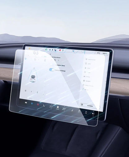 YZ Tempered Glass Screen Protector for Tesla Model 3 Y X 2021-2023 – HD Center Control Protection Film Accessory