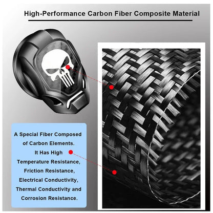 Skull Car Push Start Button Cover – Aluminum Alloy Carbon Fiber Anti-Scratch Engine Starter Protector