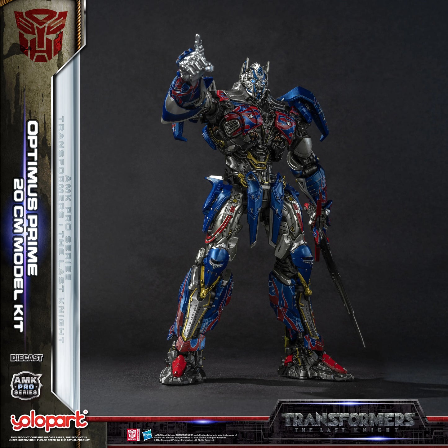 YOLOPARK Transformers Model – The Last Knight AMK PRO 20cm Optimus Prime Action Figure Toy for Boys & Men
