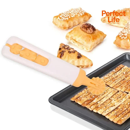 Plastic Dough Lattice Cutter Roller – Pizza, Pie & Cookie Pastry Net Wheel Baking Tool for Kitchen Craft & Baking Accessories