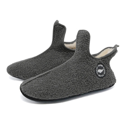Classic Couples Slippers – Non-Slip Warm Indoor & Outdoor Cotton Shoes for Men & Women, Soft & Comfortable Flat Slippers