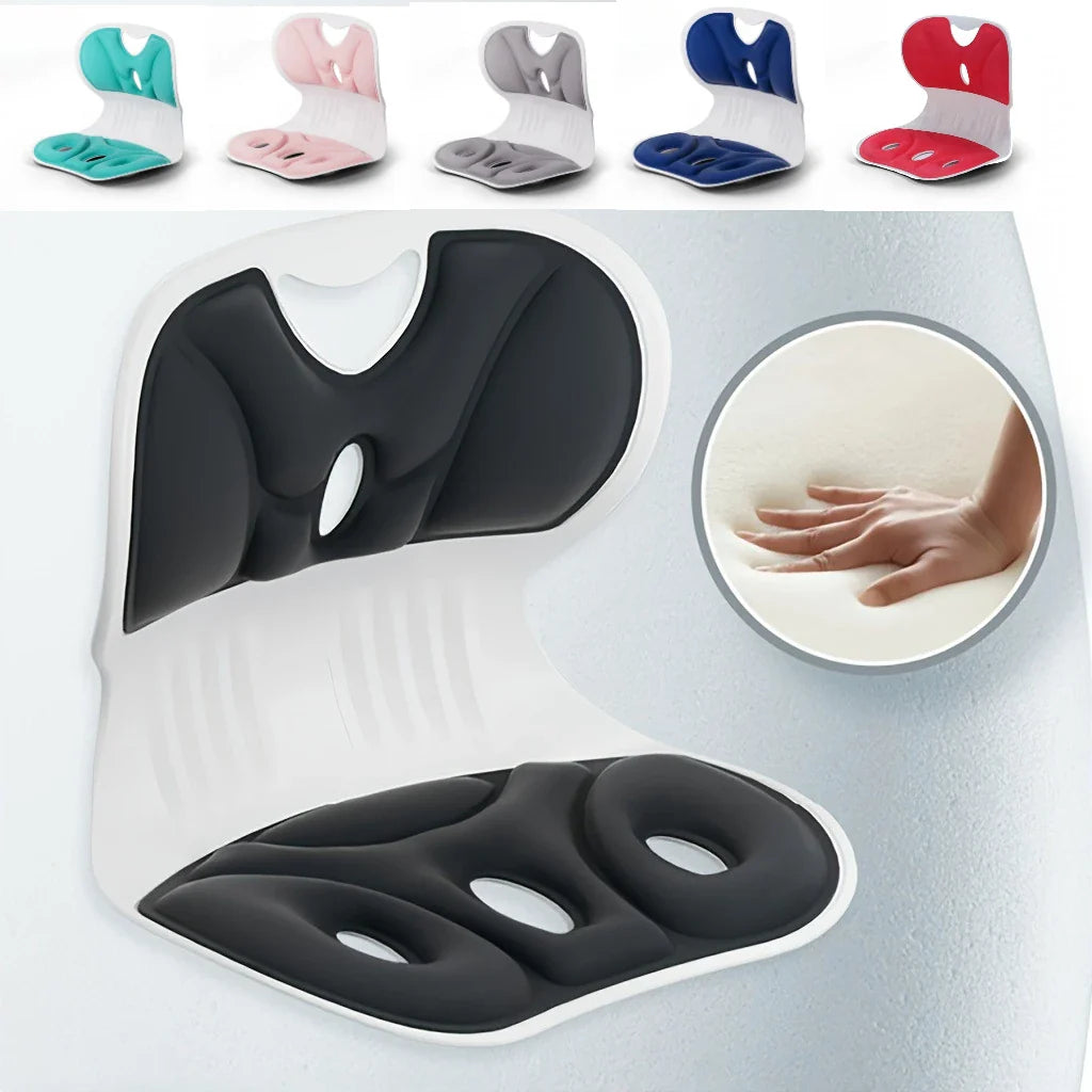Ergonomic Lumbar Support Pillow — Anti-Fatigue Back Cushion for Study & TV, Breathable Washable Nylon Cover, Multi-Purpose