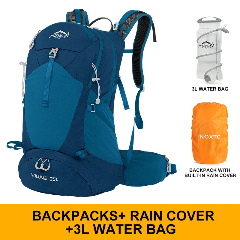 35L Mountaineering Backpack - Waterproof Outdoor Sports Bag for Men & Women, Camping & Hiking Rain Gear