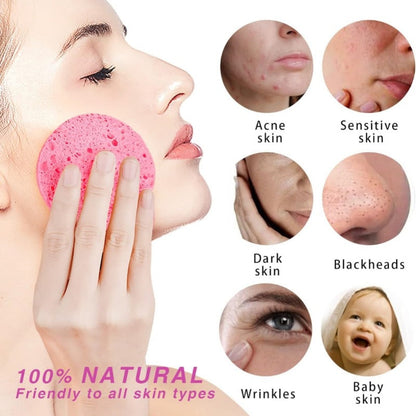50-1000PCS Compressed Facial Cleansing Sponges – Absorbent, Latex-Free Exfoliating Makeup Pads