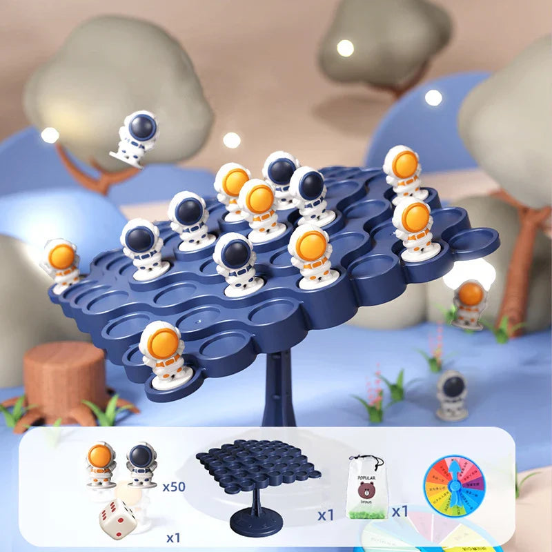 Kids Balance Tree Board Game – Astronaut & Frog Tabletop Toy for Parent-Child Fun & Party Play